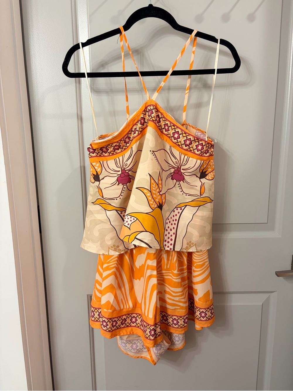 River Island tropical romper